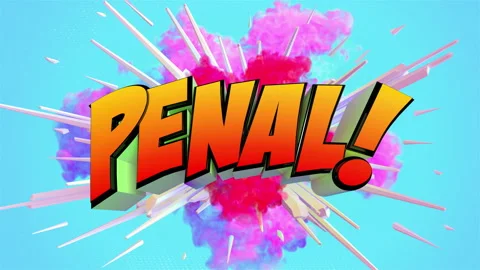 Awesome exploding Penal Football message in 4K Stock Footage 155450131