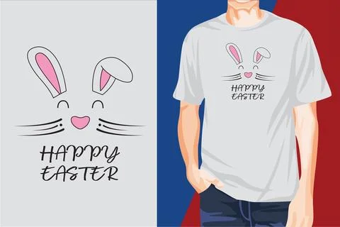 Awesome Eye-Catchy  happy easter sunday quotes t shirt Vector Design Illustrazione stock