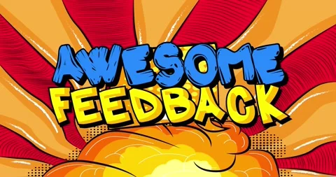Awesome Feedback. Comic Book Words Stock Footage 165480175