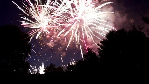 Awesome fireworks finale Stock Footage 91911418