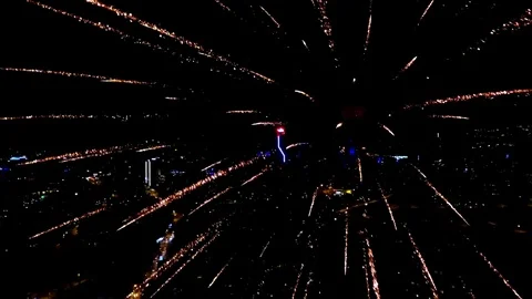 Awesome Fireworks Show Stock Footage 75041096