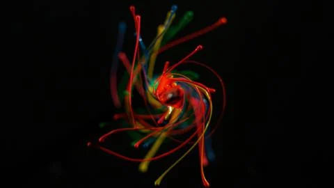 Awesome fun rainbow paint splattering background Stock Photos