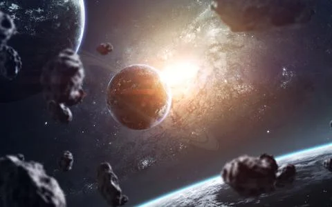 Awesome galaxy in deep space. Starfields of endless cosmos. Elements of this Stock Illustration