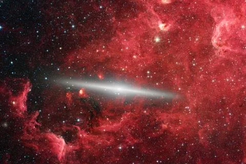 Awesome galaxy in outer space. Starfields of endless cosmos. Stock Photos