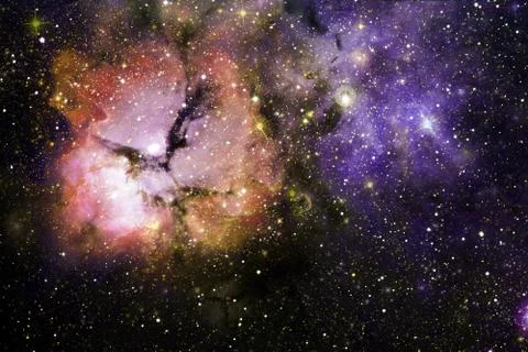 Awesome galaxy in outer space. Starfields of endless cosmos. 写真素材