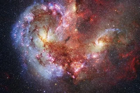 Awesome galaxy somewhere in outer space. Cosmic wallpaper. Elements of this 写真素材