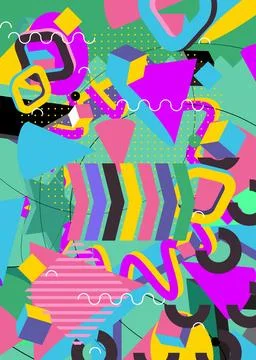 Awesome geometrical graphic retro theme cover. Minimal geometric elements p.. 库存插图