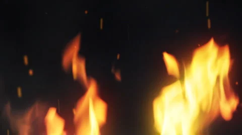 Awesome Glowing Fire Flames Stock Footage 5299400