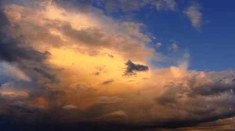 Awesome Glowing Huge Supercell Cloud Timelapse Stock Footage 21440721
