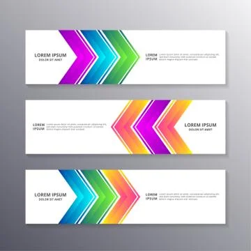Awesome gradient banner template, Business Layout Background Design, Corporat Stock Illustration