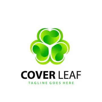 Awesome Gradient Love Cloverleaf  Modern Logo Design Template Vector Illustrazione stock