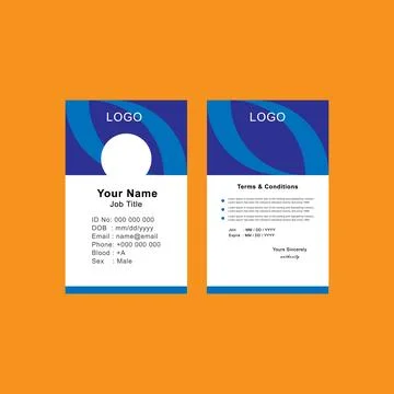 Awesome ID Card Design Stock Illustration