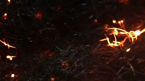 Awesome Intertwining Fire Stock Footage 74720863