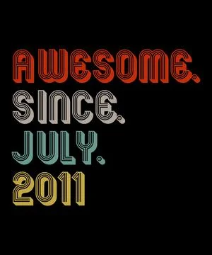 Awesome Since July 2011 Stock Illustration