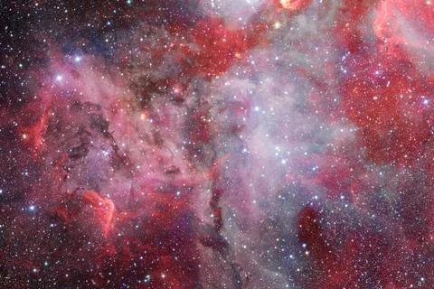 Awesome nebula with stars in space. Elements of this image furnished by NASA. Stock Illustration