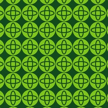 Awesome Nice Green Pattern Design Template Stock Illustration