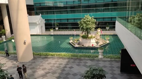 Awesome pool in public Stock Footage 205262504