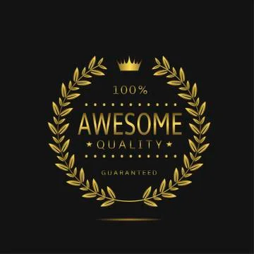 Awesome quality label Stock Illustration