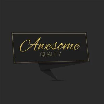 Awesome quality label template Stock Illustration