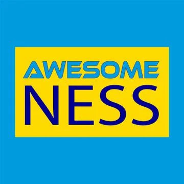 Awesome quote print in vector Stock Illustration