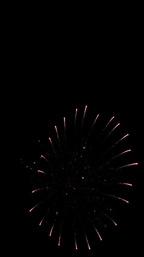 Awesome Real Huge Firework on Deep Black Background Sky on Fireworks festival Stock Footage 277079274