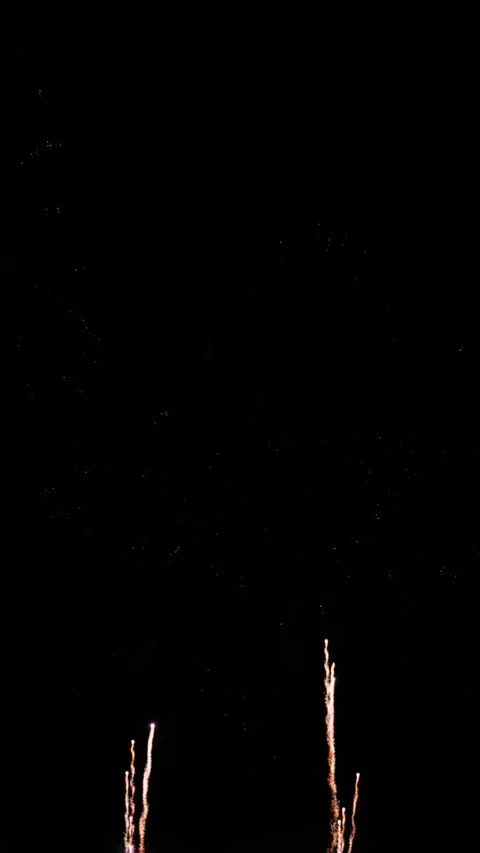 Awesome Real Huge Firework on Deep Black Background Sky on Fireworks festival Video stock 277080012