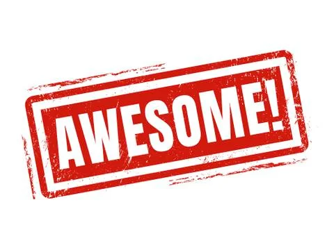 Awesome red stamp style Stock Illustration