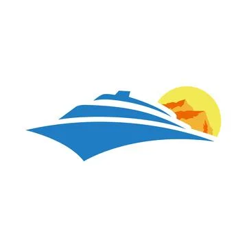 Awesome ship logo Stock Illustration