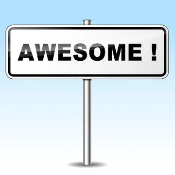 Awesome sign Stock Illustration