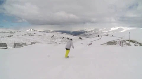 Awesome snowboarder Stock Footage 4167921