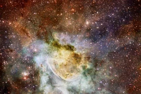 Awesome space background. Elements of this image furnished by NASA 写真素材