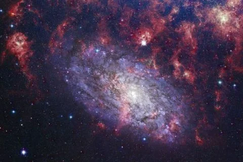 Awesome space background. Elements of this image furnished by NASA 写真素材