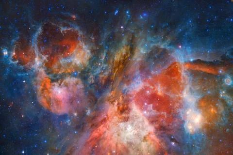 Awesome space background. Elements of this image furnished by NASA 写真素材