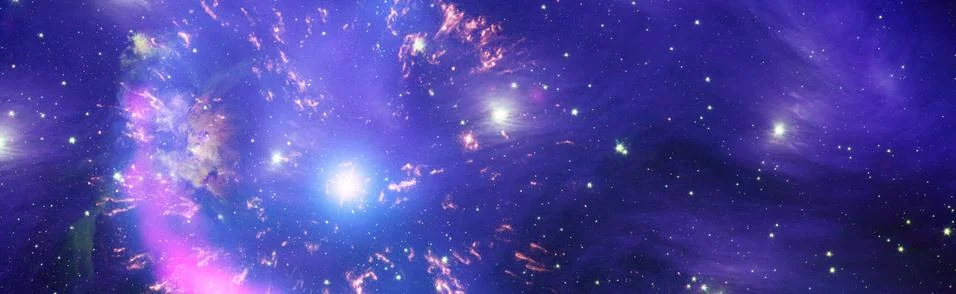 Awesome space background. Galaxy in deep space. Beauty of universe. Elements 스톡 일러스트