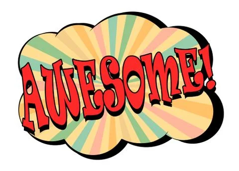 Awesome speech bubble in retro style. Ilustração Stock