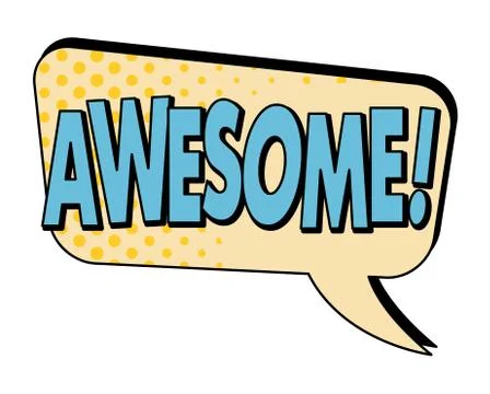 Awesome speech bubble in retro style Illustrazione stock