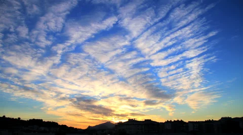 Awesome sunset colorful clouds time lapse Stock-Footage 39382705