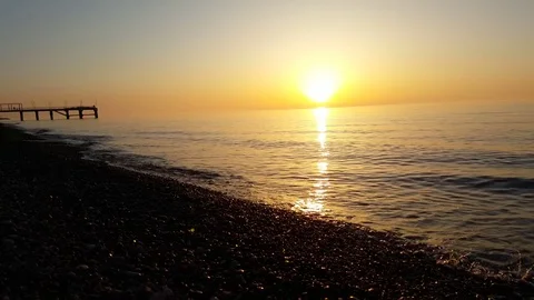 Awesome sunset on the sea Stock Footage