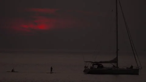 Awesome sunset at tropical beach Video stock 289921595