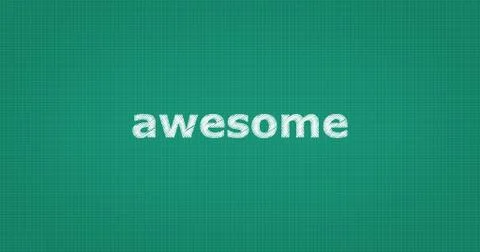 AWESOME text on board Stock Illustration