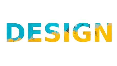 Awesome text word DESIGN design stock image Stock Illustration