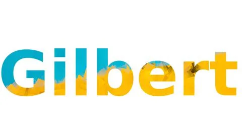 Awesome text word Gilbert design stock image Stock Illustration