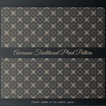 Awesome Traditional Plaid Pattern. Background with seamless pattern in isla.. 스톡 일러스트