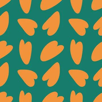 Awesome, trendy seamless pattern with hearts, in a simple flat style. For chi Stock Illustration