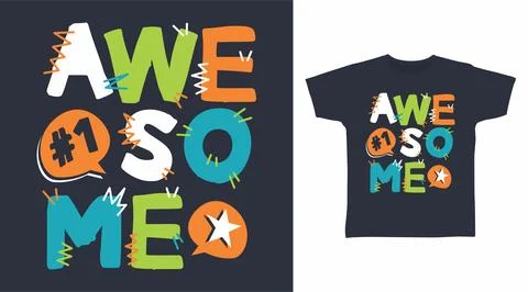 Awesome typography designs vector illustration ready for print on tee Stock-Illustration