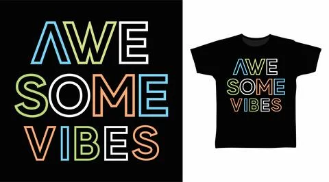Awesome vibes typography design vector illustration ready for print on tees Stock-Illustration