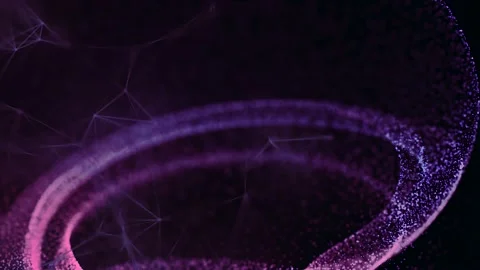 Awesome video animation with moving wave objects. Video stock 230169024