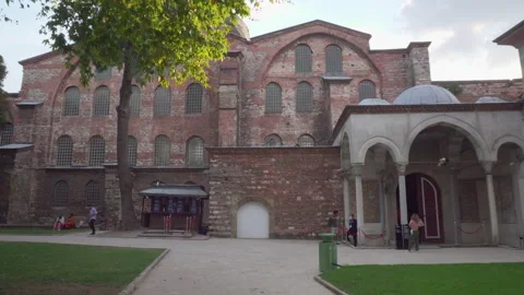 Awesome view of the Hagia Irene at the Topkapi Palace Stock Footage 169337558