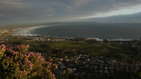 Awesome view of Hermanus and Klein River Lagoon Stock Footage 143968427