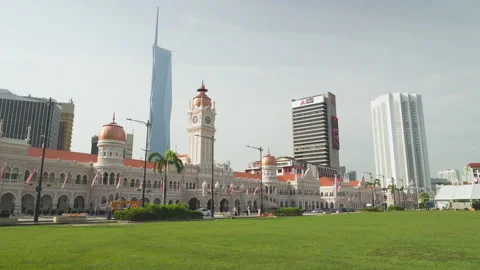 Awesome view of Independence Square (Dataran Merdeka), Malaysia Stock Footage 346662751